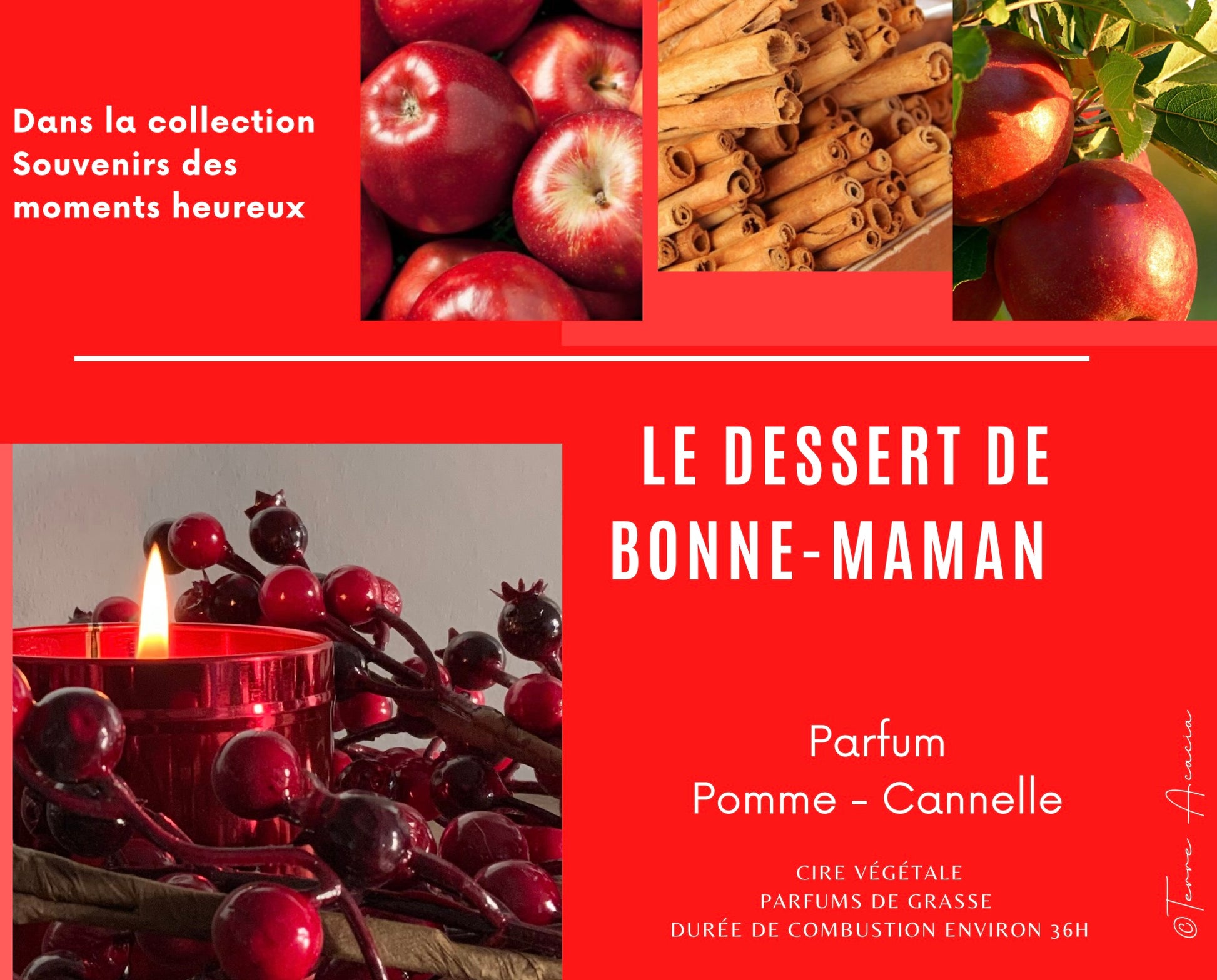Bougie  Le Dessert de Bonne-Maman