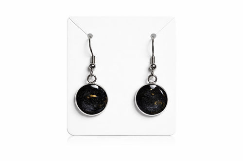 Boucles d’oreilles Noires et dorées