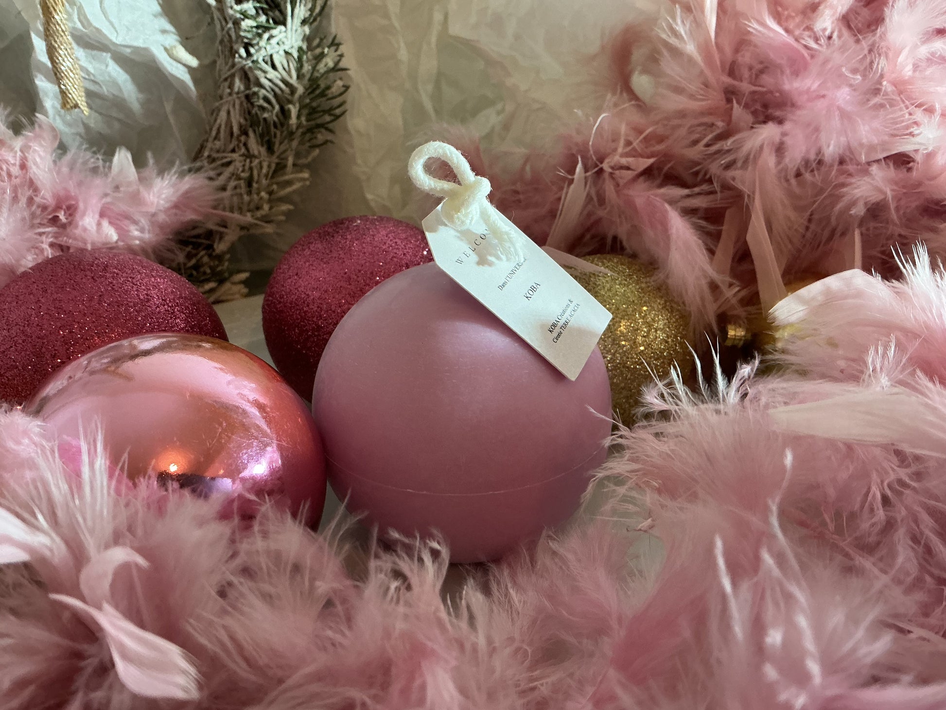 Boule - Rose et Fleur de Pommier