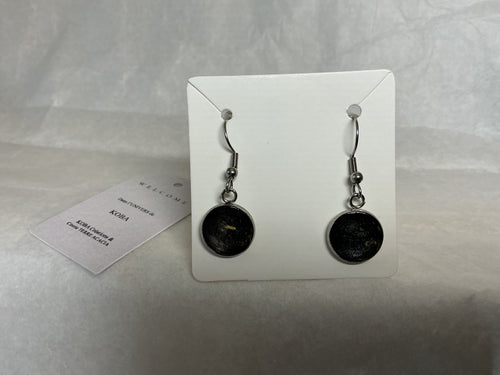 Boucles d’oreilles Noires et dorées
