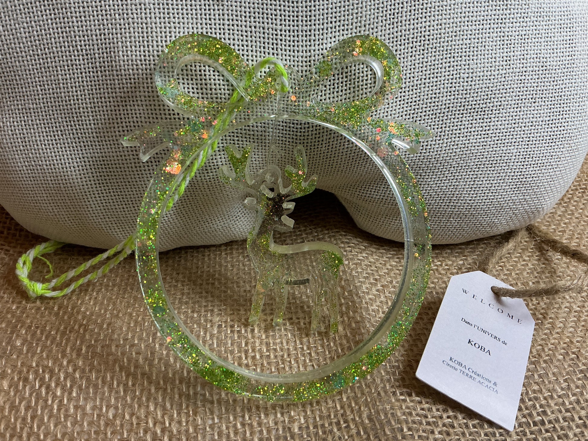 Boule avec Cerf Vert et Transparent