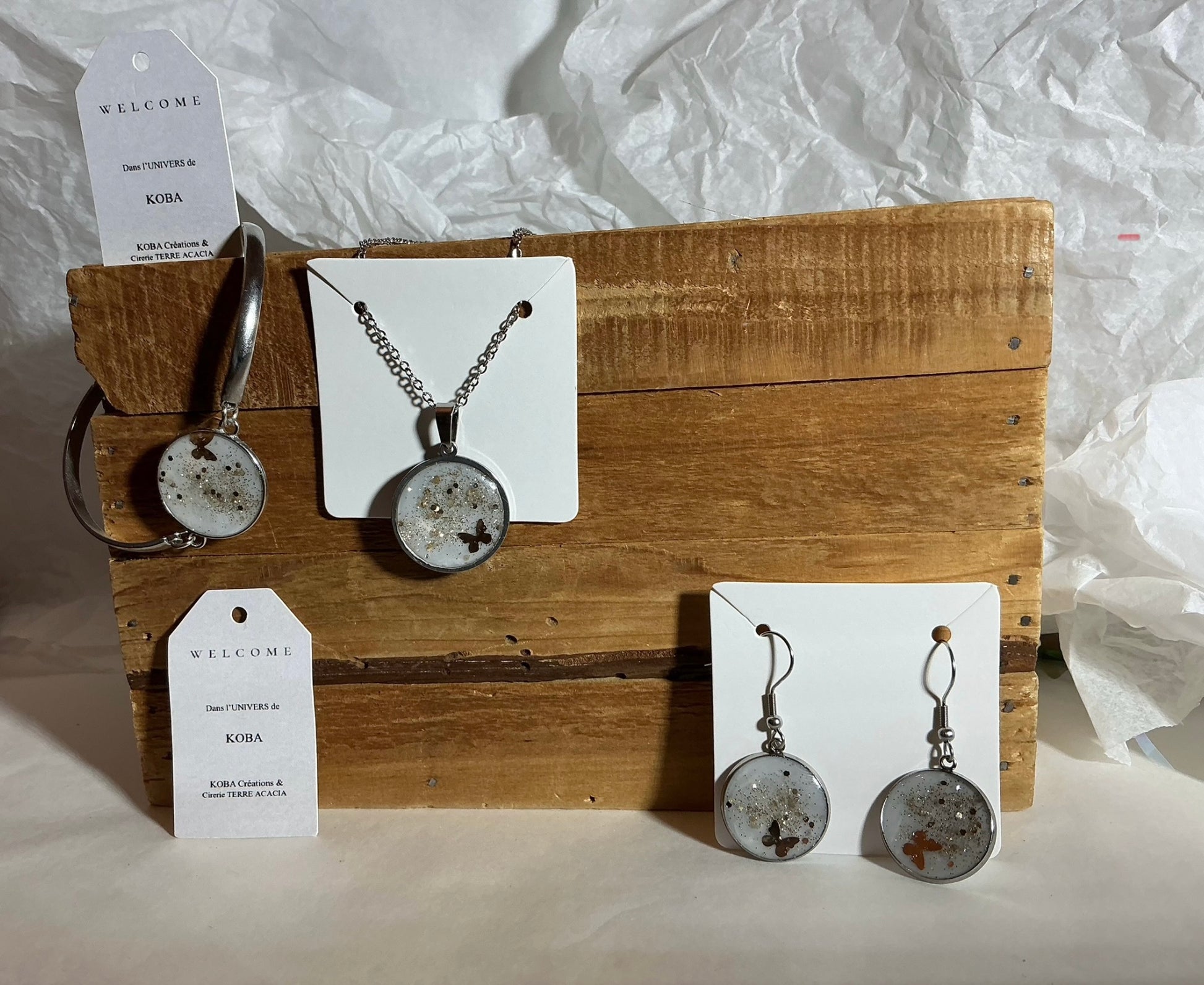 Parure Papillon Doré